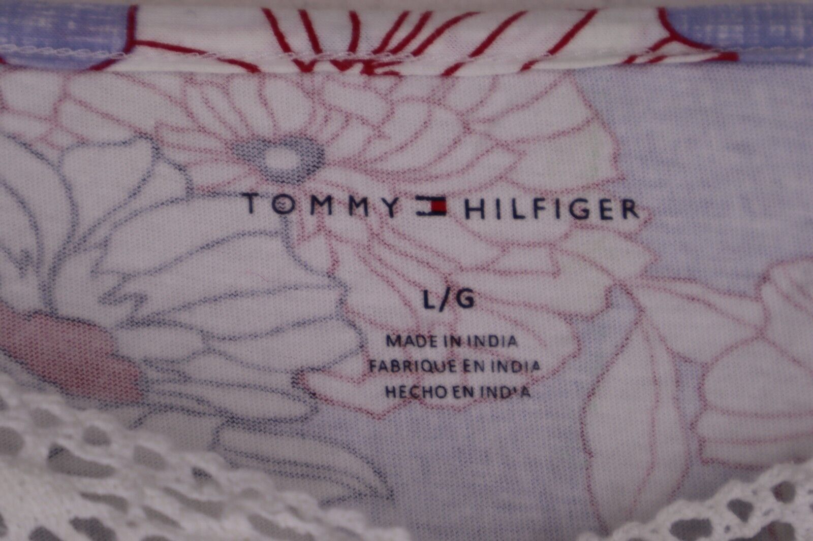 Tommy Hilfiger - T-Shirt Canotta Donna TG L SIZE L Cotone Woman Logo