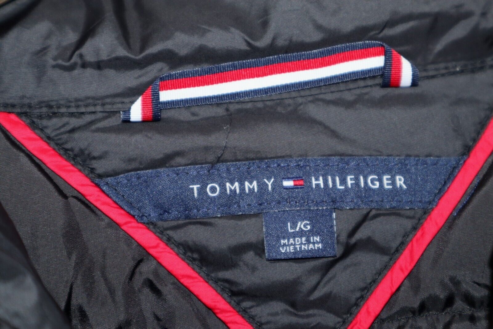 Tommy Hilfiger Giubbotto Donna Taglia L Giubbino Giacca Nero Piumino Inverno