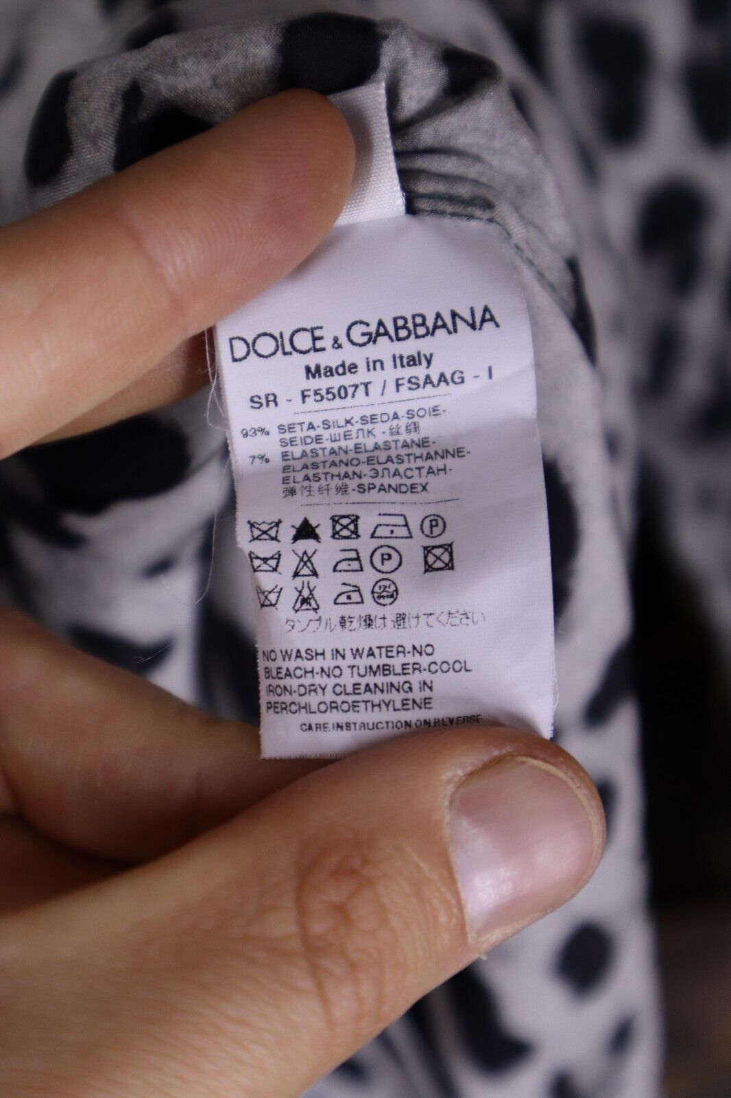 DOLCE & GABBANA CAMICIA SETA DONNA TG. 42/28 COTTON SHIRT WOMAN LEOPARDATA