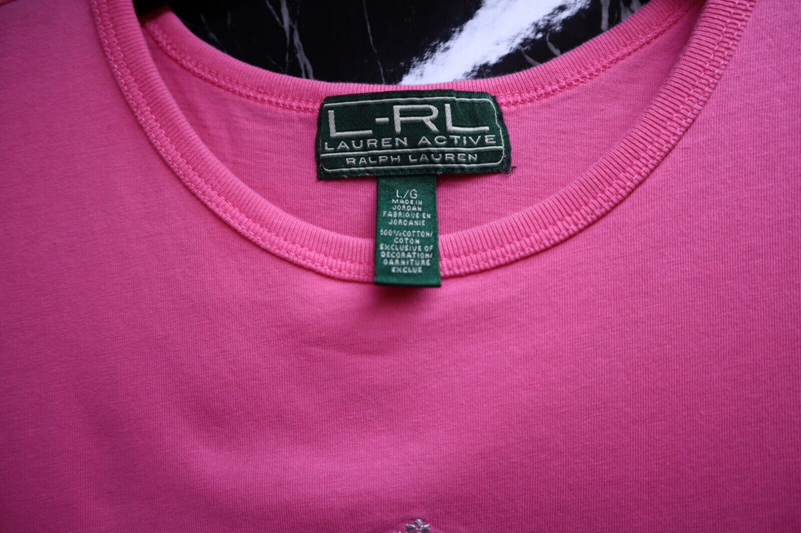 T-Shirt Ralph Lauren Donna Cotone Woman Logo TG. L