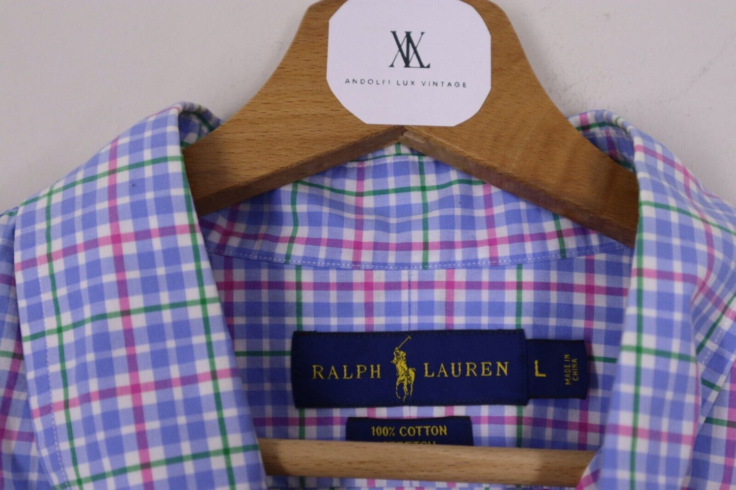 RALPH LAUREN CAMICIA UOMO MAN SHIRT TG.L