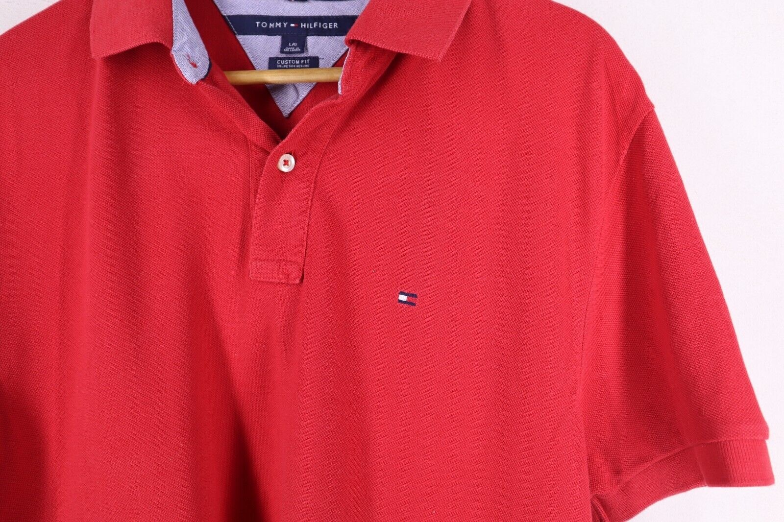 Tommy Hilfiger - T-shirt POLO Uomo TG L SIZE L cotone CUSTOM FIT