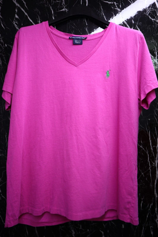 T-Shirt Ralph Lauren Donna Cotone Woman Logo TG. L