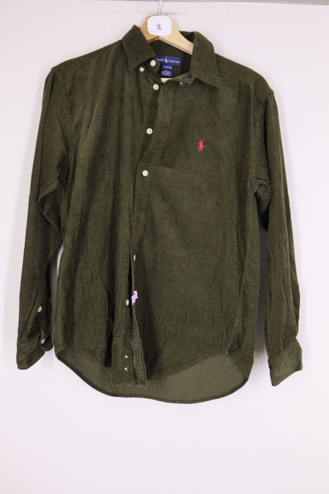 RALPH LAUREN -  CAMICIA UOMO INVERNALE WINTER MAN SHIRT TG. L SIZE L 16-18Y