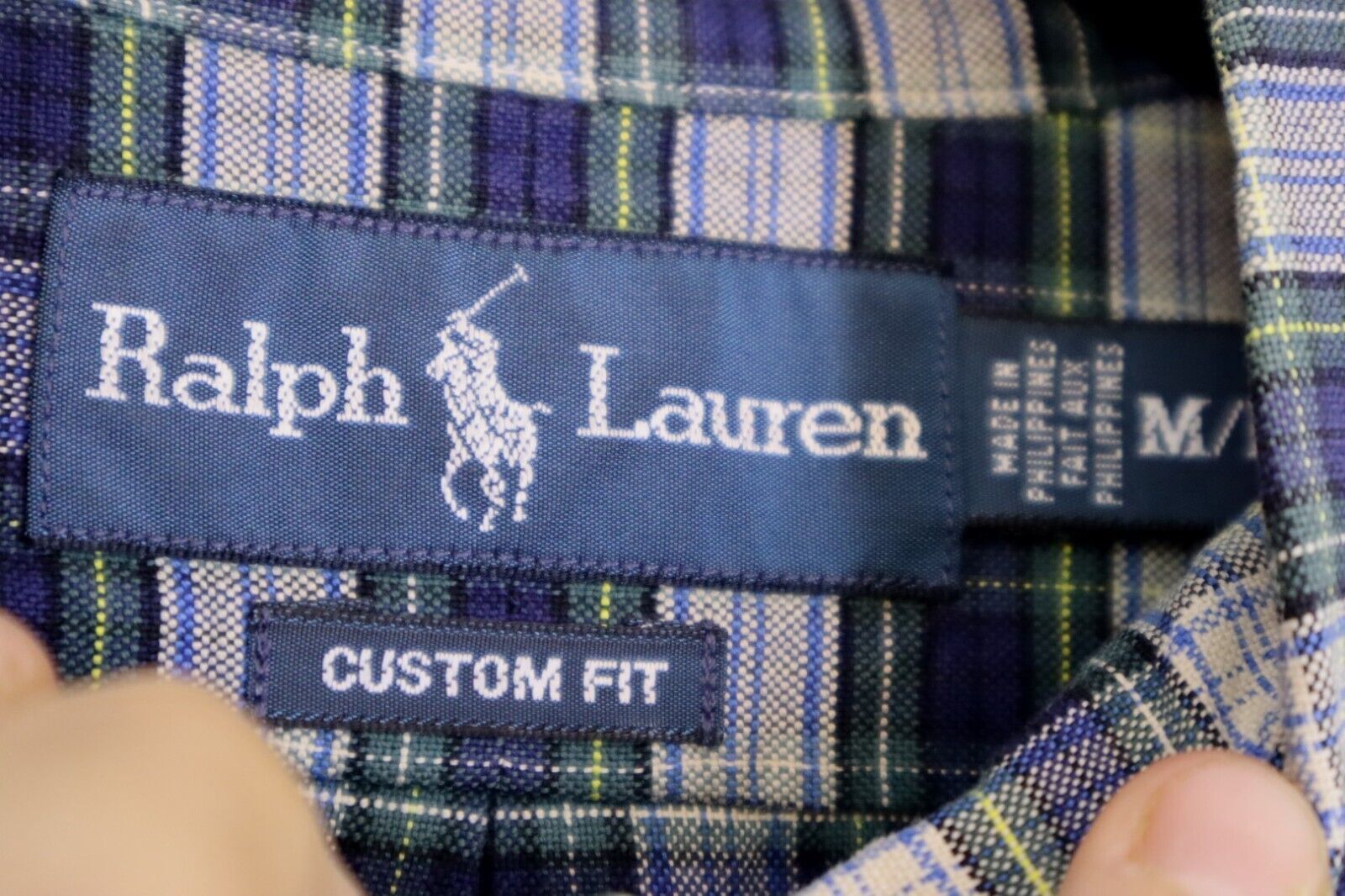 RALPH LAUREN CAMICIA UOMO MAN SHIRT TG.M COSTUM FIT SIZE M