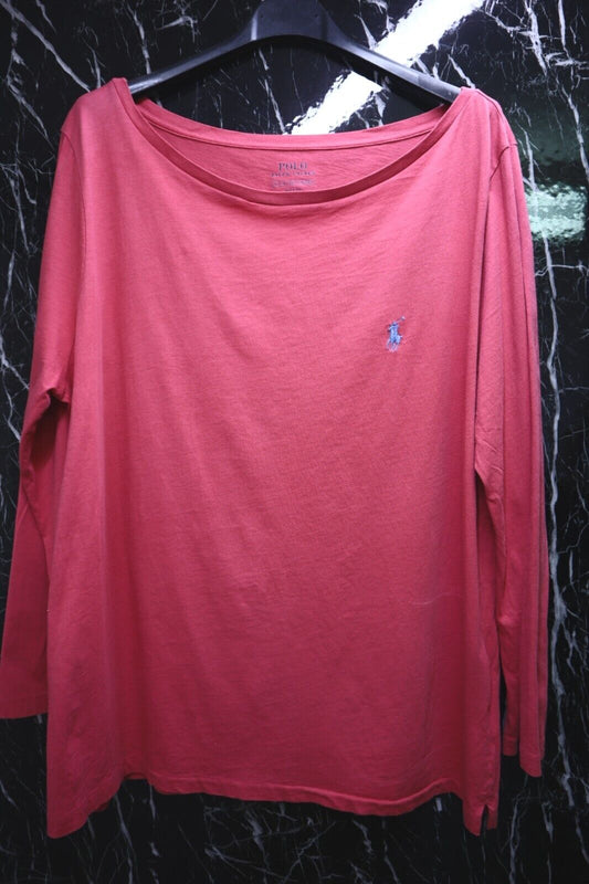 T-Shirt Ralph Lauren Donna Cotone Woman Logo TG. XL