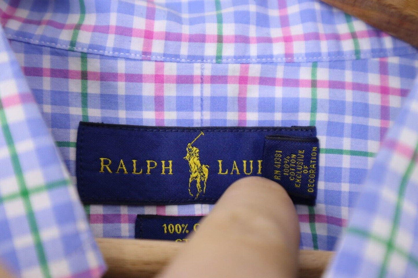 RALPH LAUREN CAMICIA UOMO MAN SHIRT TG.L