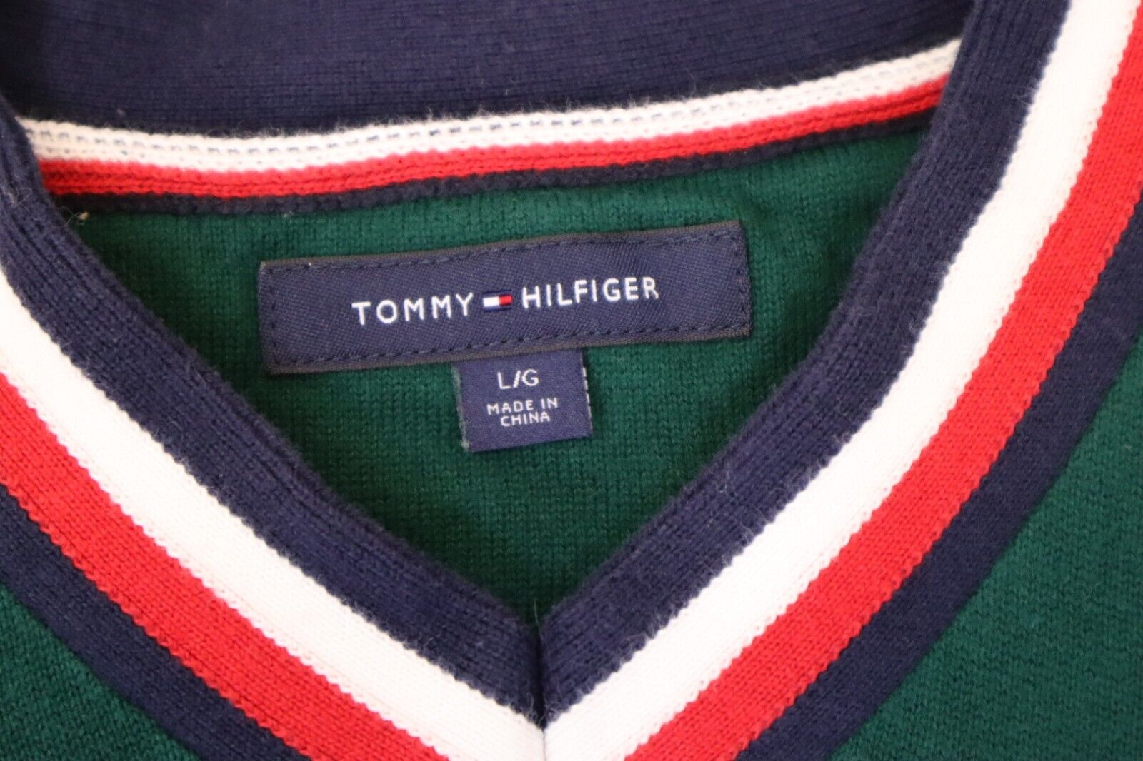 Maglione Tommy Hilfiger Uomo Taglia L Maglioncino Pullover Maglioncino Con Logo