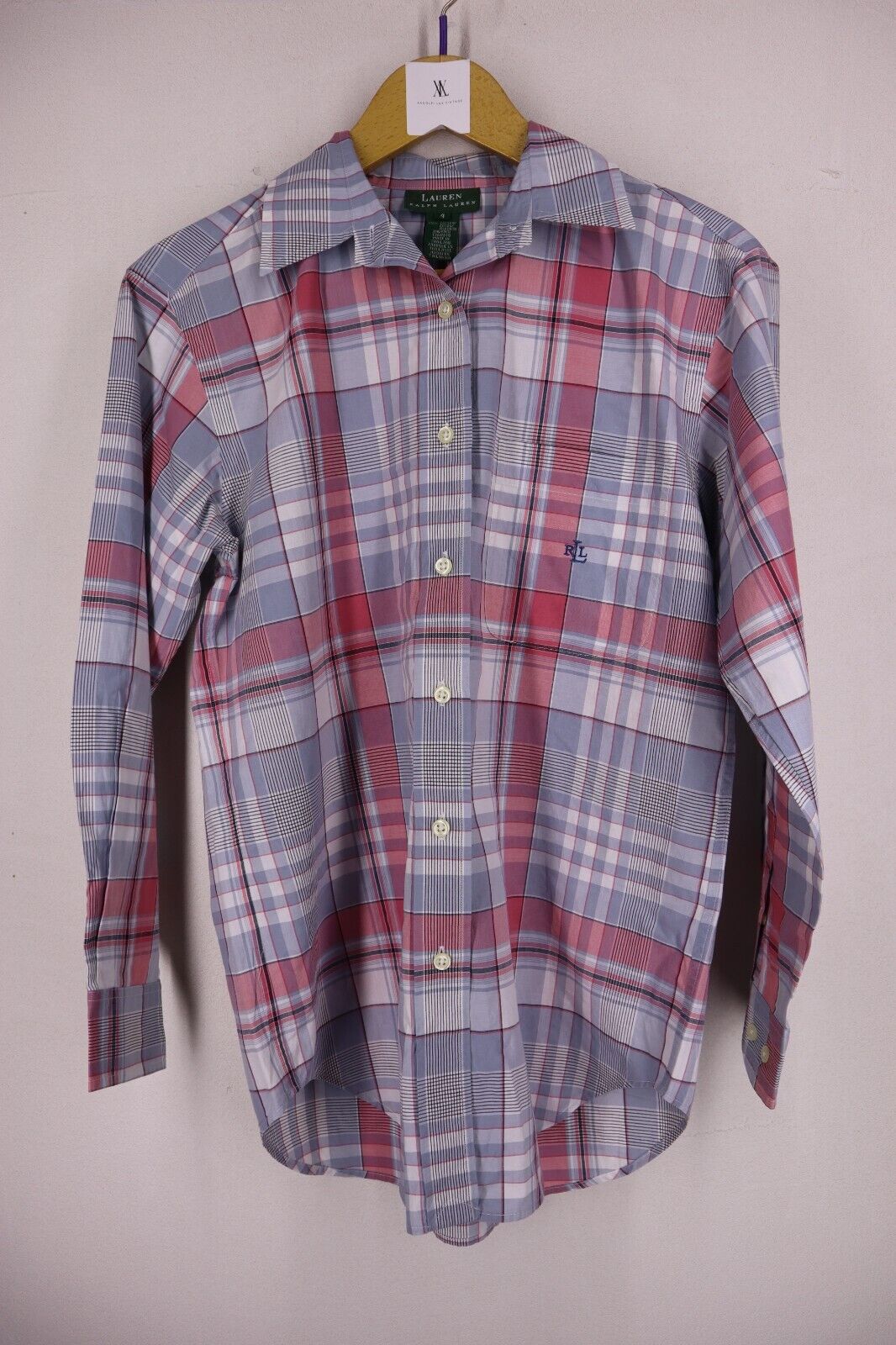 RALPH LAUREN CAMICIA DONNA TG S SIZE S WOMAN CASUAL VINTAGE SHIRT