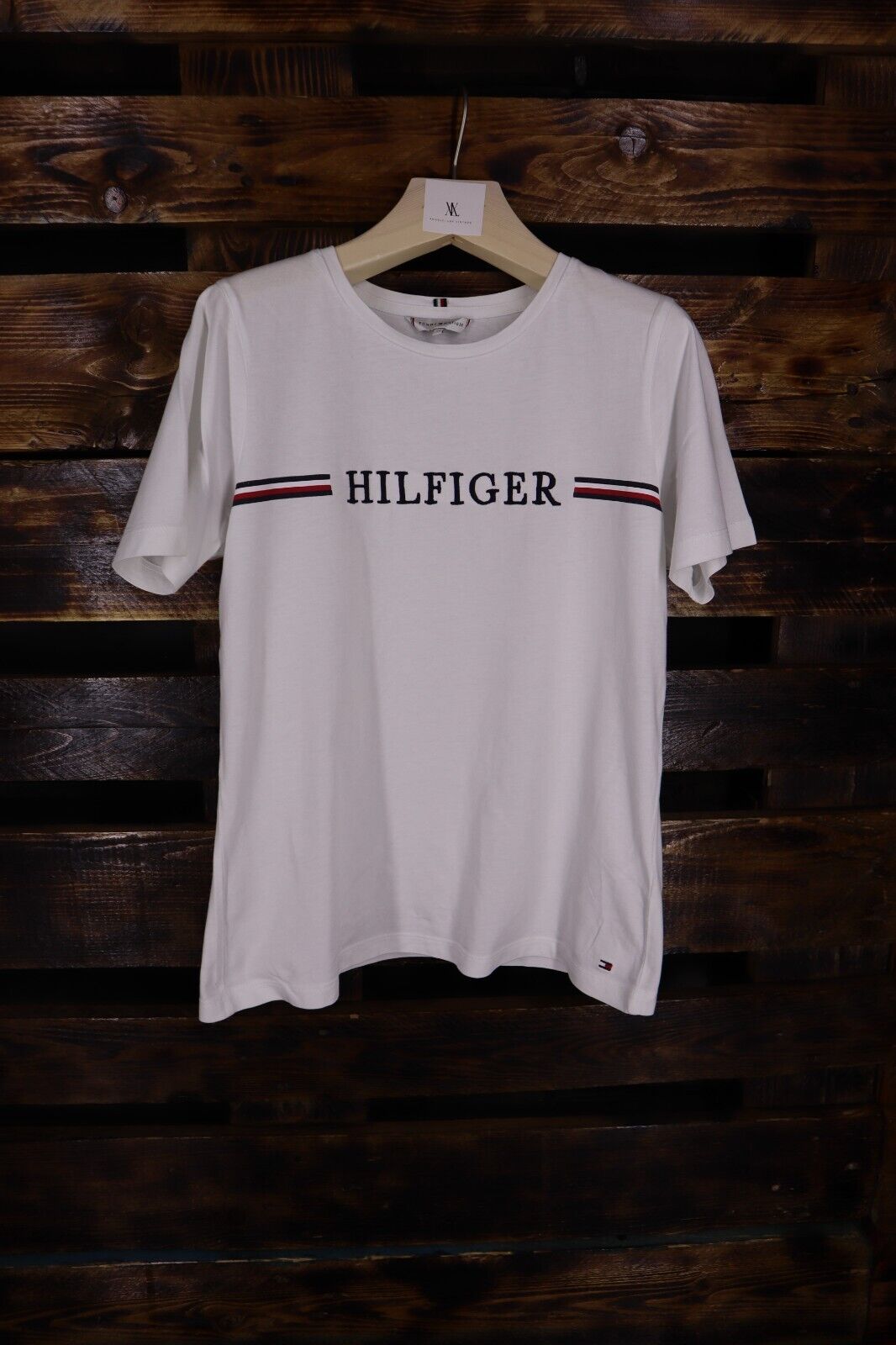 TOMMY HILFIGER T-Shirt Logo maglietta donna con manica corta TG XS SIZE XS