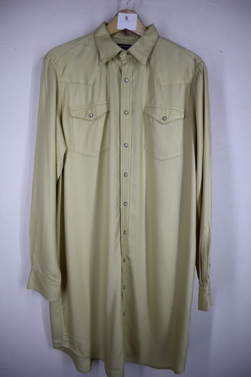 RALPH LAUREN CAMICIA LUNGA DONNA WOMAN SHIRT TG 2XL SIZE 2XL