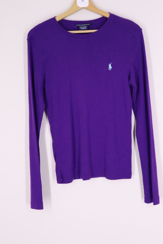 Ralph Lauren Donna - Maglia a Maniche Lunghe Cotone Woman Logo TG. L