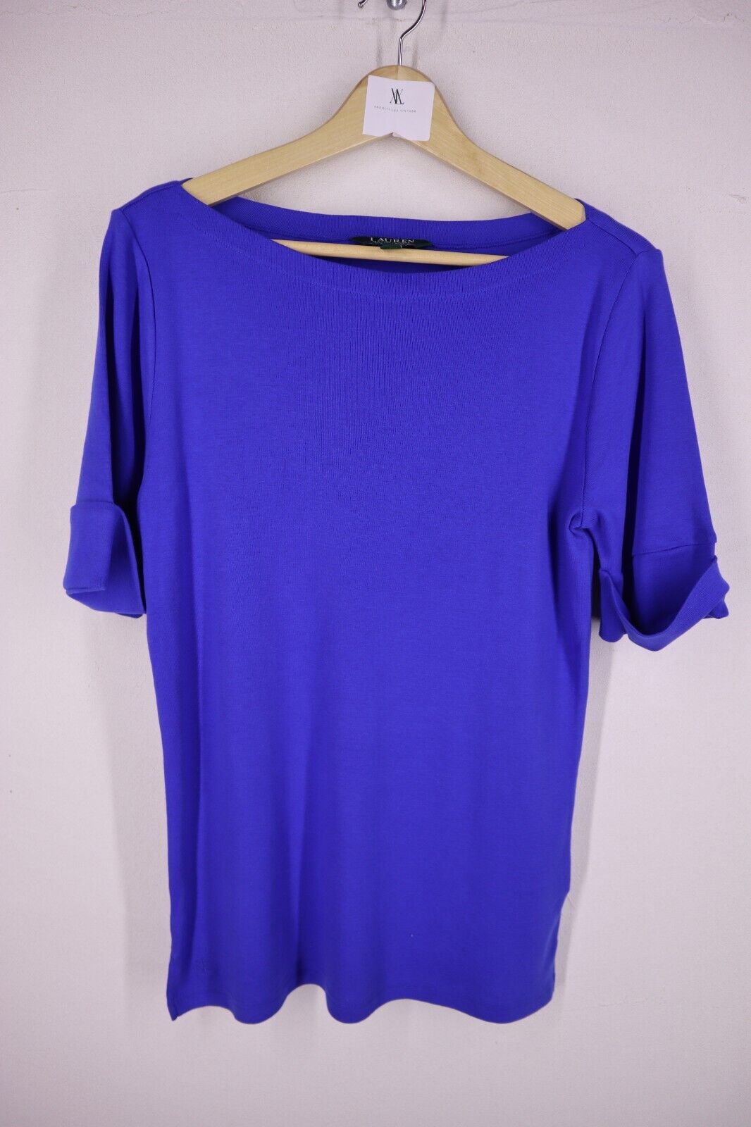 Ralph Lauren - T-Shirt Donna Cotone Woman Logo TG L SIZE L Manica 3/4