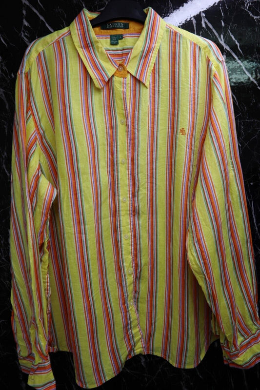 RALPH LAUREN CAMICIA DONNA TG L SIZE L WOMAN CASUAL VINTAGE  SHIRT