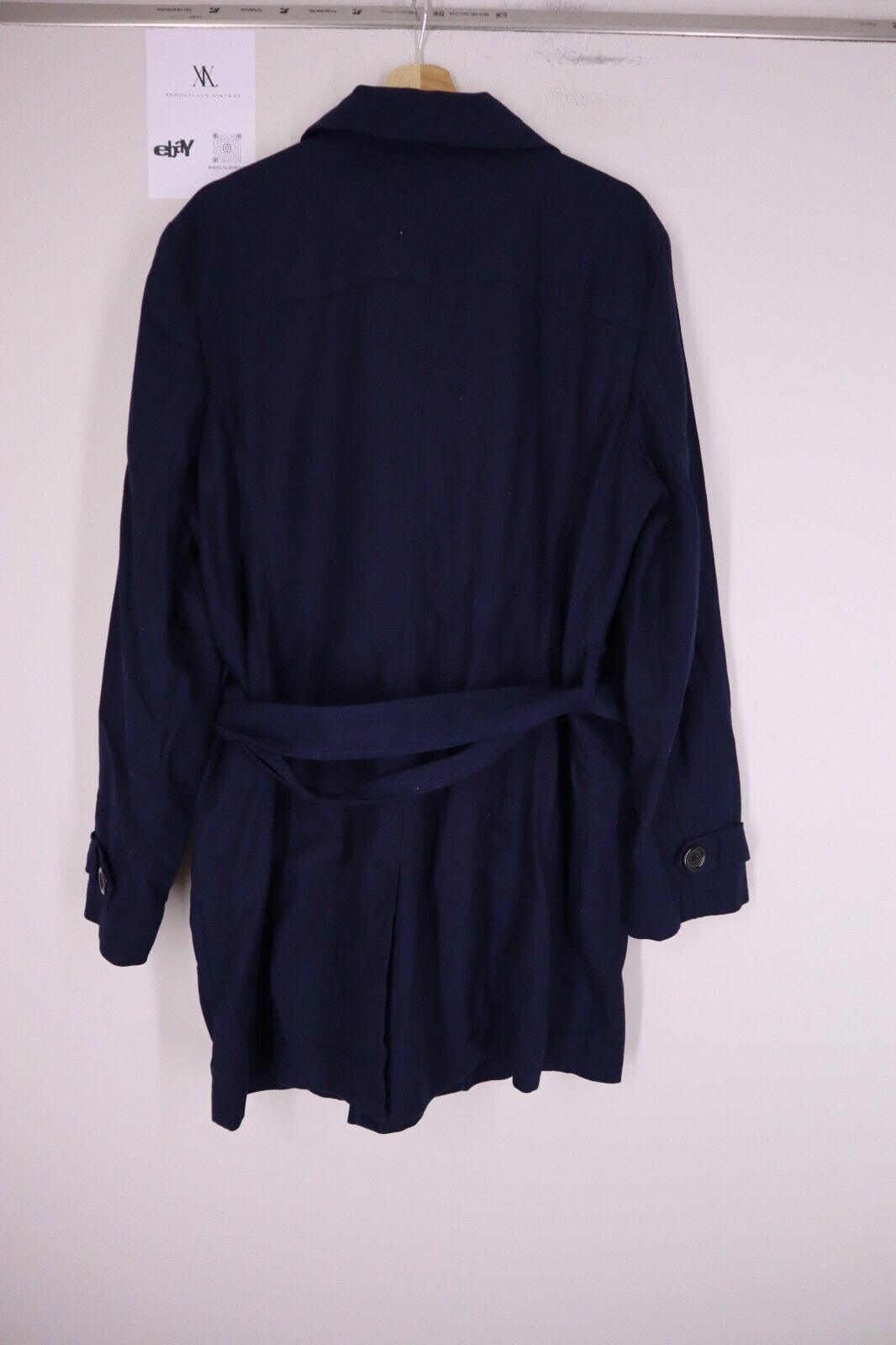 Tommy Hilfger Donna Cappotto Cotone TG XXL SIZE 2XL Giubbotto Lungo BLU