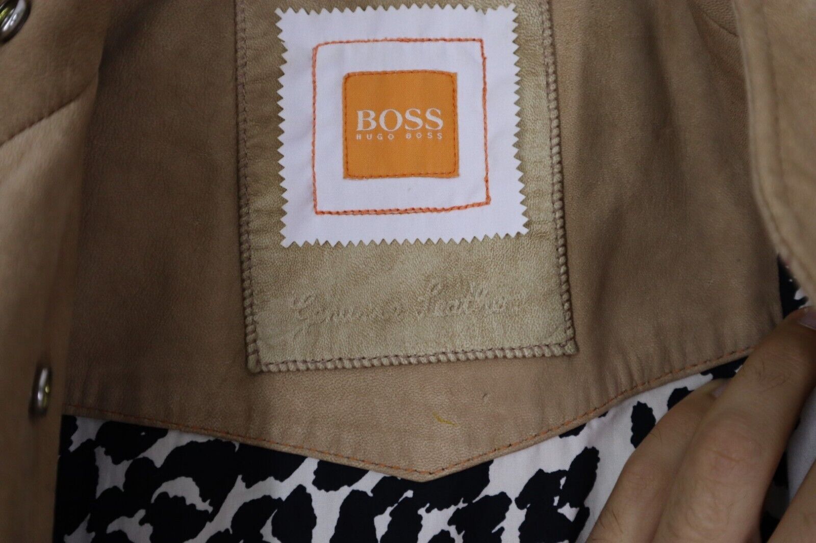 Hugo Boss - Donna Giubbotto Di Pelle Jacket Real Leather TG 40 IT SIZE S