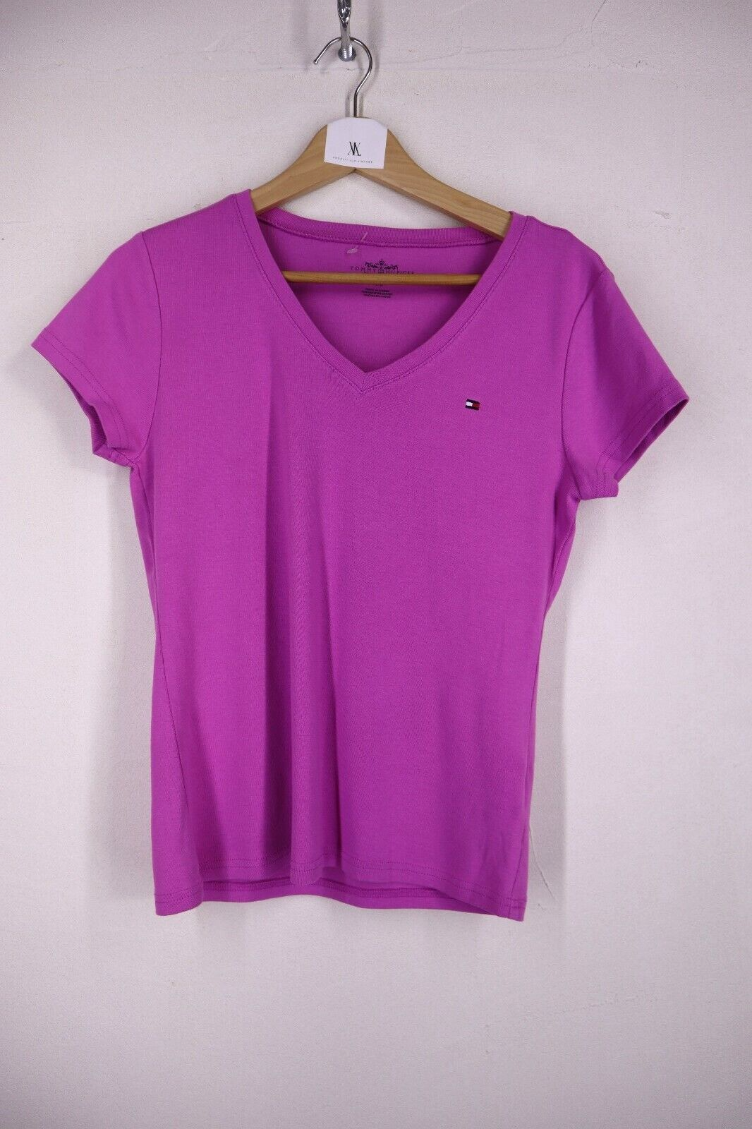 TOMMY HILFIGER T-Shirt Logo maglietta donna WOMAN TG L con manica corta