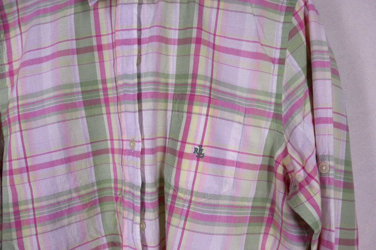 RALPH LAUREN CAMICIA DONNA TG M SIZE M WOMAN CASUAL VINTAGE SHIRT