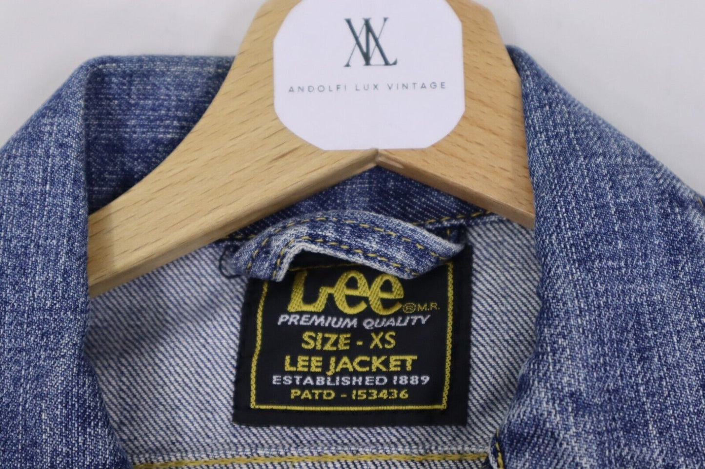 Lee Premium giacca jeans donna blu vintage TG XS SIZE XS