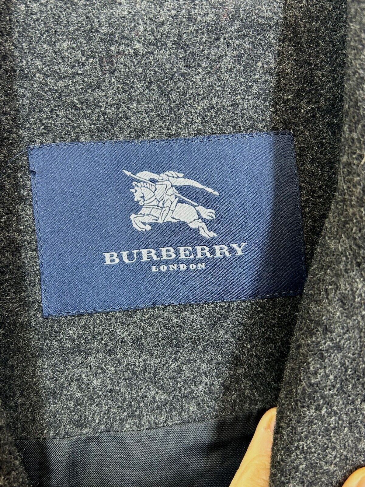 Burberry- Cappotto Classic Wool coat Burberry’s Woman trenchcoat Grey TG 46 IT