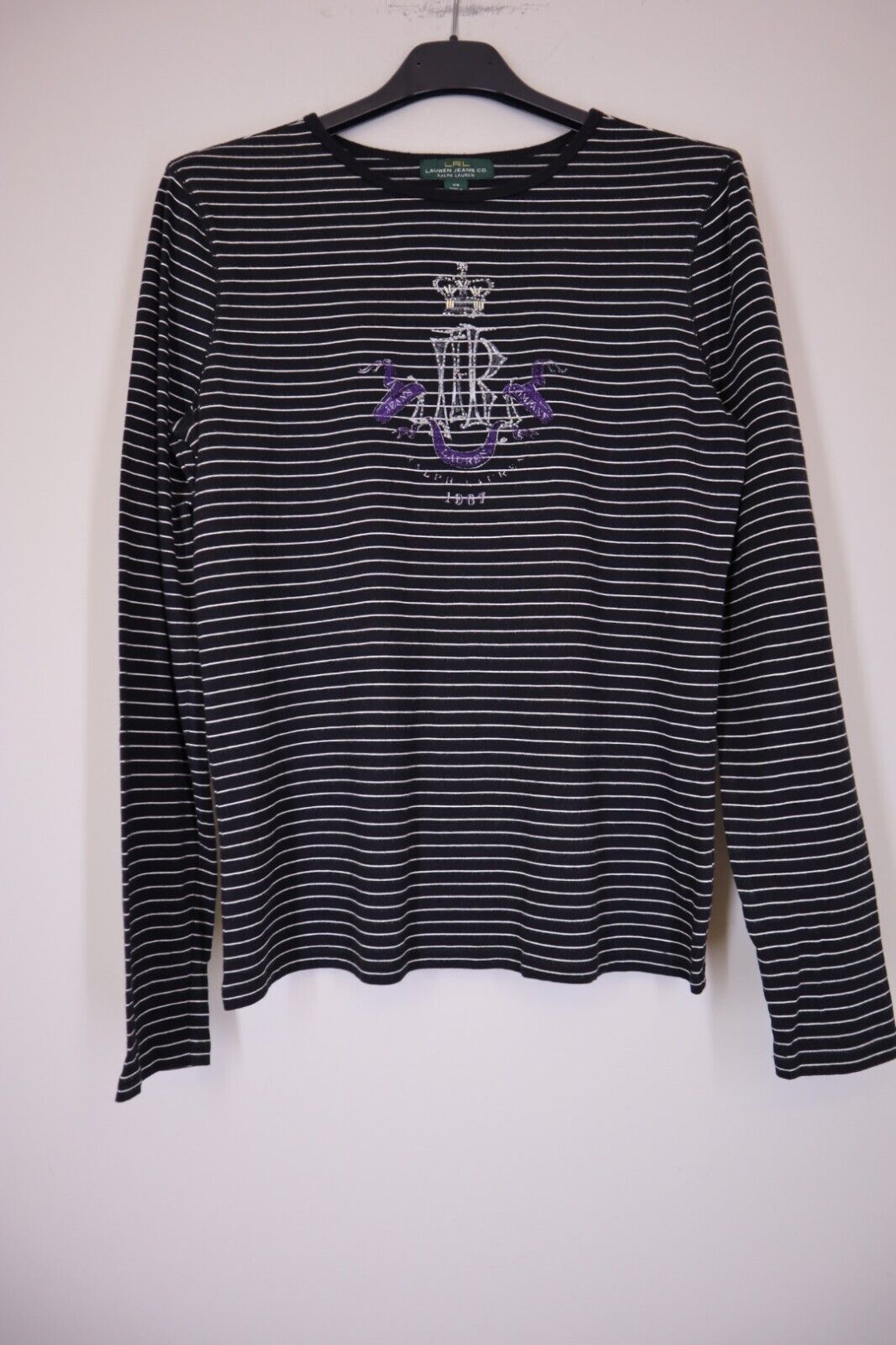 Ralph Lauren Donna - Maglia a Maniche Lunghe Cotone EXCLUSIVE Woman Logo TG. XS