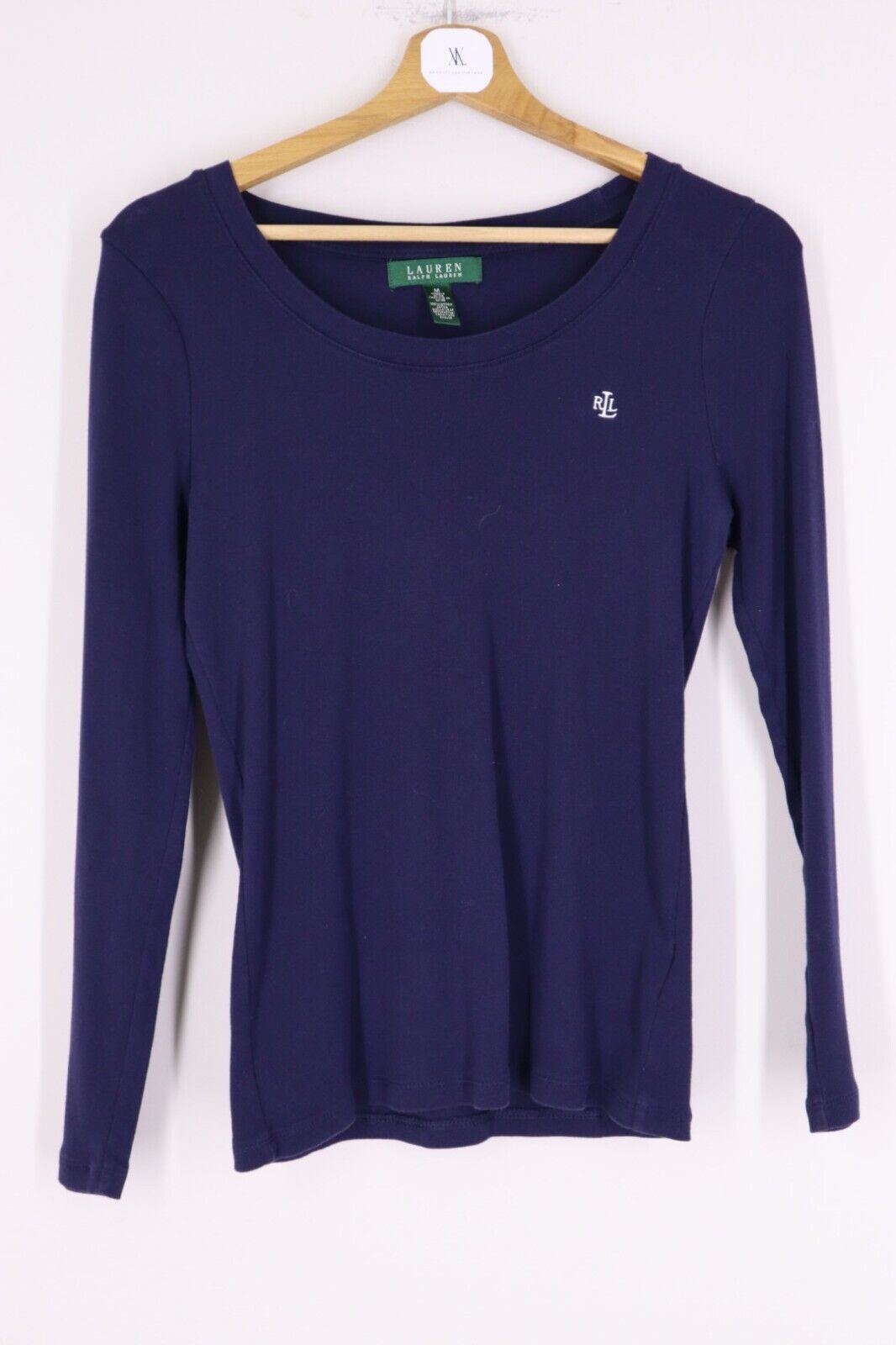 Ralph Lauren Donna - Maglia a Maniche Lunghe Cotone Woman Logo TG M SIZE M