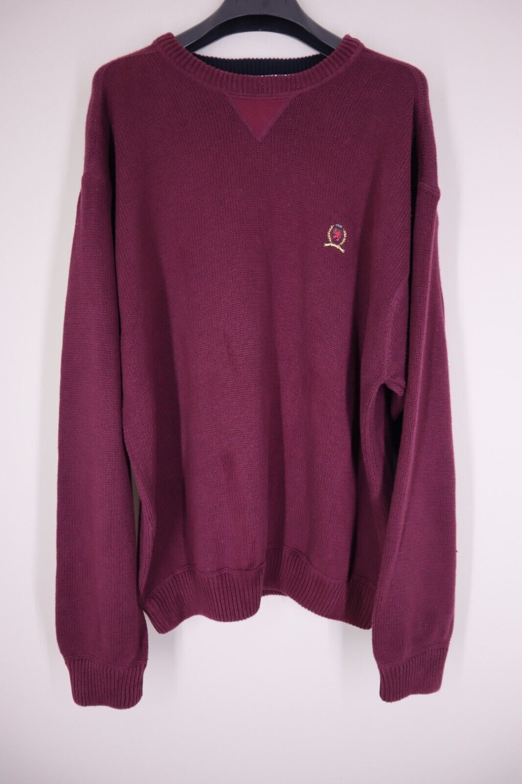 Maglione Dolcevita Tommy Hilfiger Uomo Taglia XL Pullover Cotone Logo