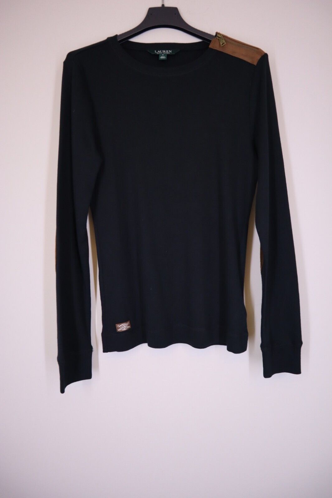 Ralph Lauren Donna - Maglia a Maniche Lunghe Cotone Woman Logo TG. M